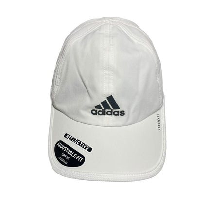 NEW Adidas Aeroready Men's White Reflective UPF 50 Adjustable Running Cap Hat OS