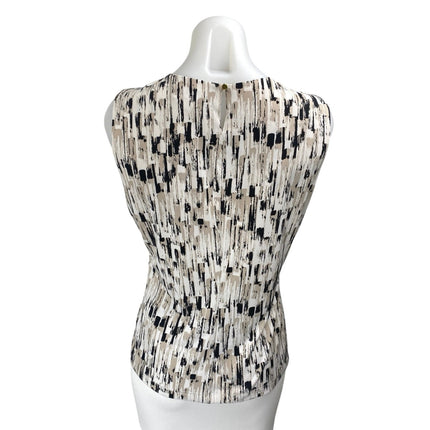 Calvin Klein Multicolor Pleated Sleeveless Cami Camisole Blouse Tank Top Size S
