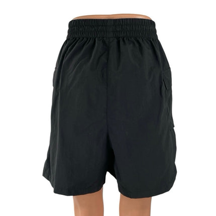 Adidas Women's Black High Rise Cargo Workout Training Gym Athletic Shorts Size S