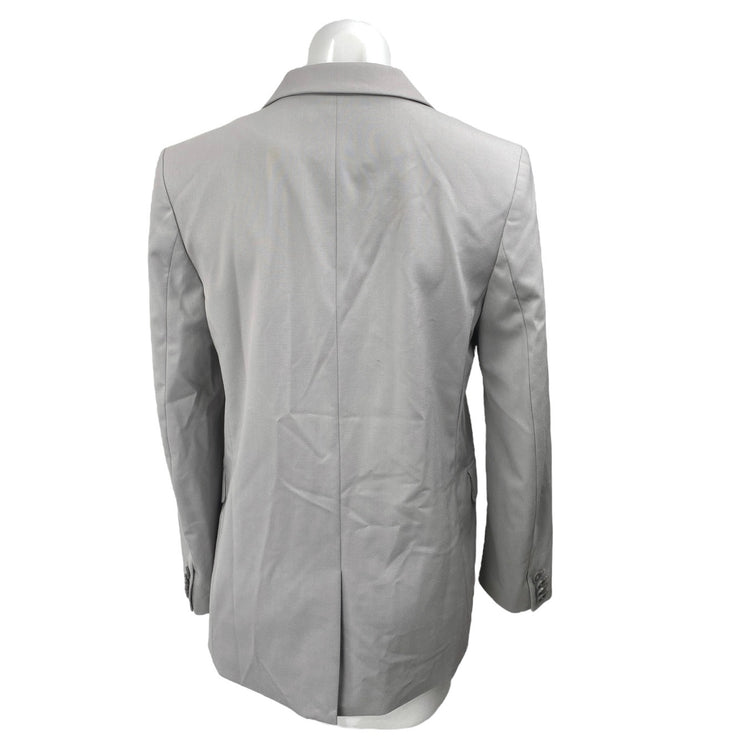 H&M Women's Gray Long Sleeve Notch One Button Blazer Coat Suit Jacket Size XS