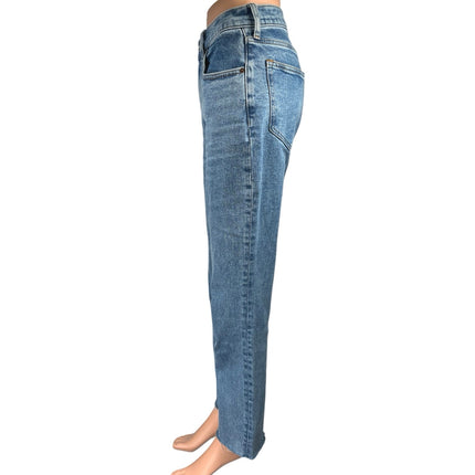 Abercrombie & Fitch Blue Ankle Straight Ultra High Rise Denim Jeans Pants Sz 26