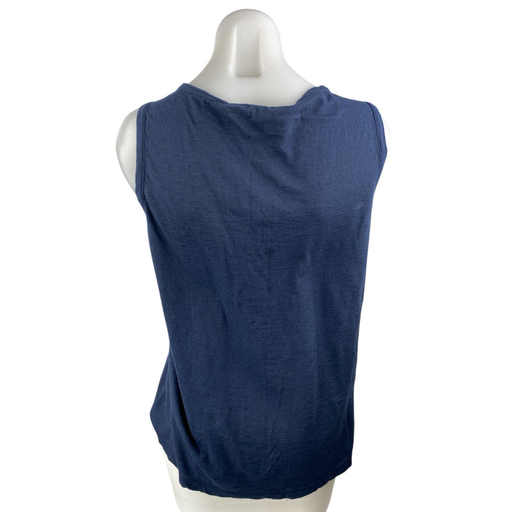 Banana Republic Floral Embroidered Sleeveless Crew Neck Cami Tank Blouse Top M