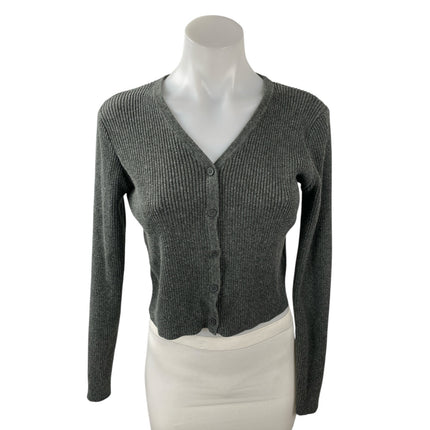 Brandy Melville Shannon Ribbed Long Sleeve Button Down Cardigan Sweater Top Sz S