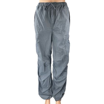 Aritzia TNA Blue Elastic Waist Drawstring Windbreaker Cargo Jogger Pants Size M