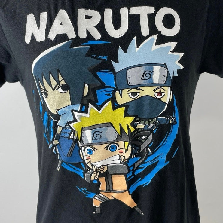 Naruto Shippuden Ripple Junction Men's Black Anime Crew T Shirt Tee Top Size M