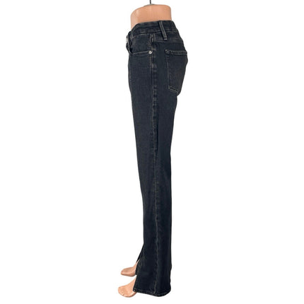 Frame Women's Black High Waisted Y2k Flare Bootcut Split Denim Jeans Size 27