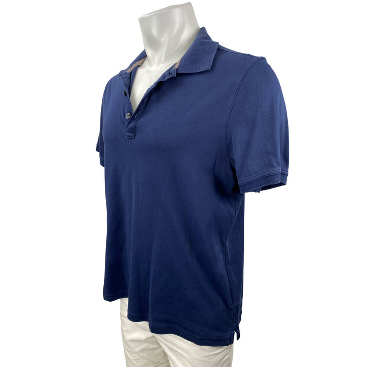 Banana Republic Men's Navy Blue Golf Casual Performance Polo Shirt Top Size L