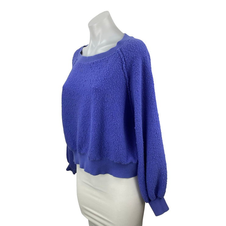 Free People Found My Friend Women's Purple Knit Long Sleeve Sweater Top Size XS