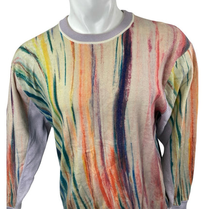 Saylient Men's Multicolor Long Sleeve Colorblock Crew Neck Sweater Top Size L