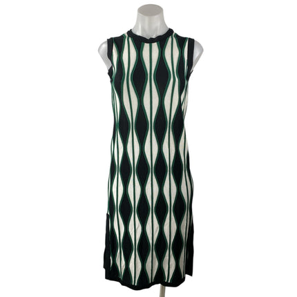 Anthropologie Eva Franco Mod Knit Green Argyle Sleeveless Tank Midi Dress XXS