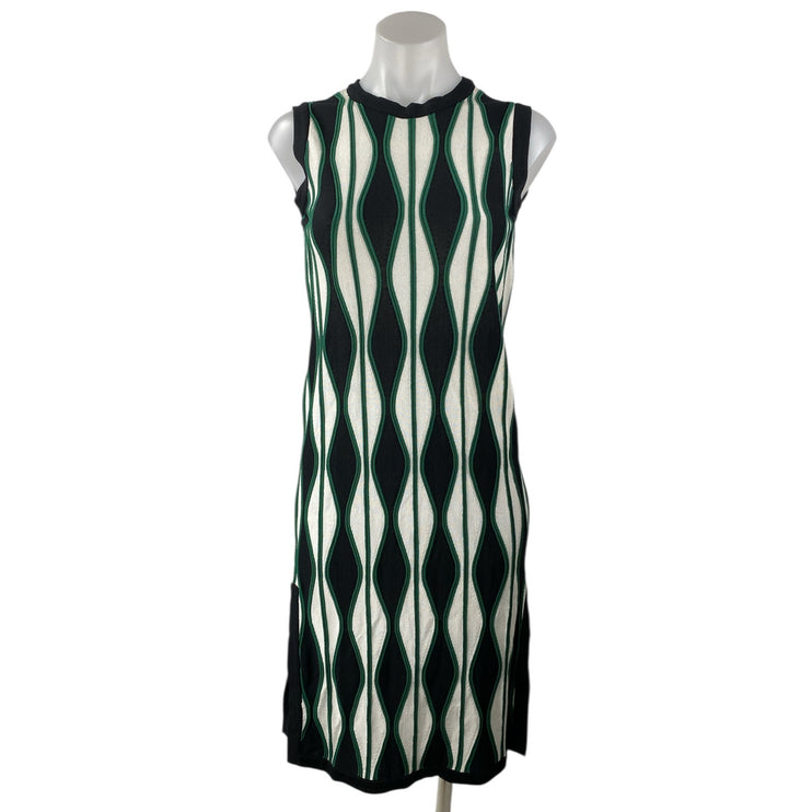 Anthropologie Eva Franco Mod Knit Green Argyle Sleeveless Tank Midi Dress XXS