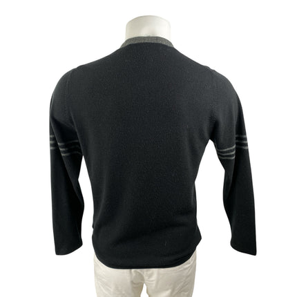 French Connection Men's Black Long Sleeve Button Up Cardigan Sweater Top Size M