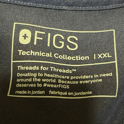 Figs Men's Navy Blue Short Sleeve V Neck Pocket Medical Nurse Scrub Top Size XL