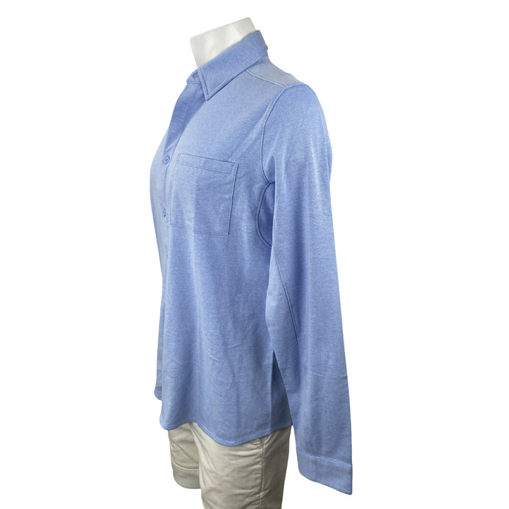United Colors of Benetton Men's Blue Long Sleeve Button Down Shirt Top Size M