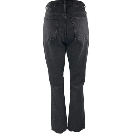 Abercrombie & Fitch Black High Rise Skinny Flared Split Hem Denim Jeans Pants 27