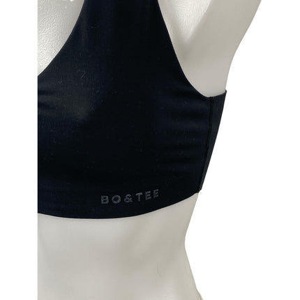 Bo + Tee Black Halter Yoga Gym Workout Athletic Activewear Tank Sports Bra Top S