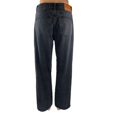 Princess Polly Women's Black Straight High Waist Distressed Denim Jeans Pants 6