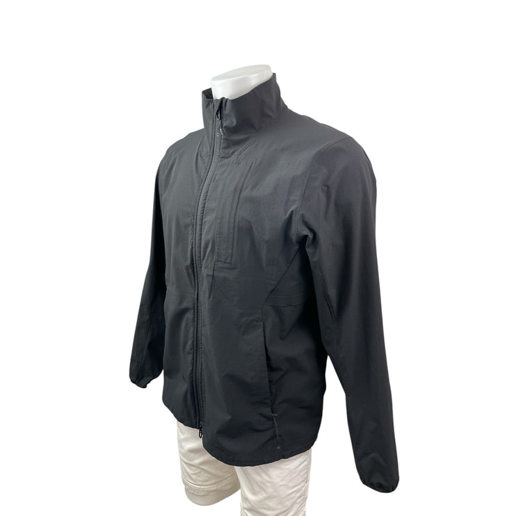 Lululemon Sojourn Mens Black Long Sleeve Full Zip Windbreaker Coat Jacket Size M