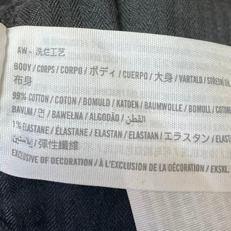 Abercrombie & Fitch Black High Rise Skinny Flared Split Hem Denim Jeans Pants 27