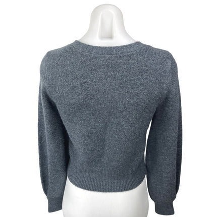 Abercrombie & Fitch Gray Knit Long Sleeve Button Down Cardigan Sweater Top Sz S