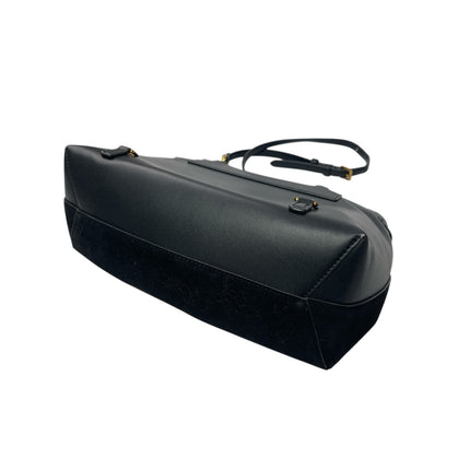 Charles & Keith Black 2-Way Tassel Faux Leather Shoulder Front Flap Backpack OS