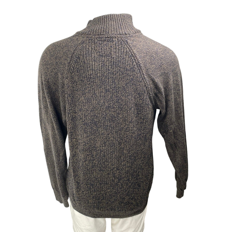 Vintage Weatherproof Men's Gray Long Sleeve Waffle Knit Henley Sweater Top XL