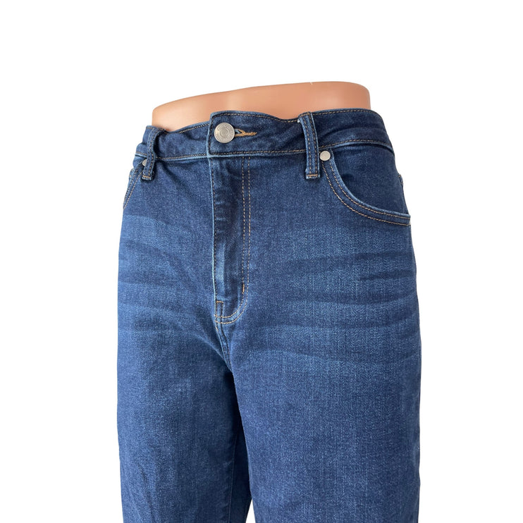 Quince Women's Blue High Rise Capri Baggy Straight Wide Leg Denim Jeans Pants 31