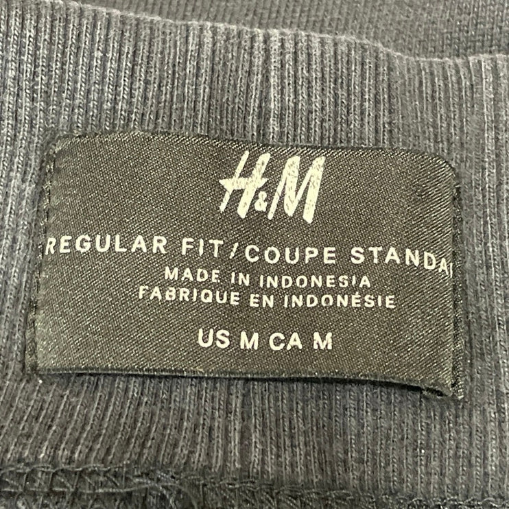 H&M Women's Navy Blue Drawstring High Rise Straight Bermuda Lounge Shorts Size M