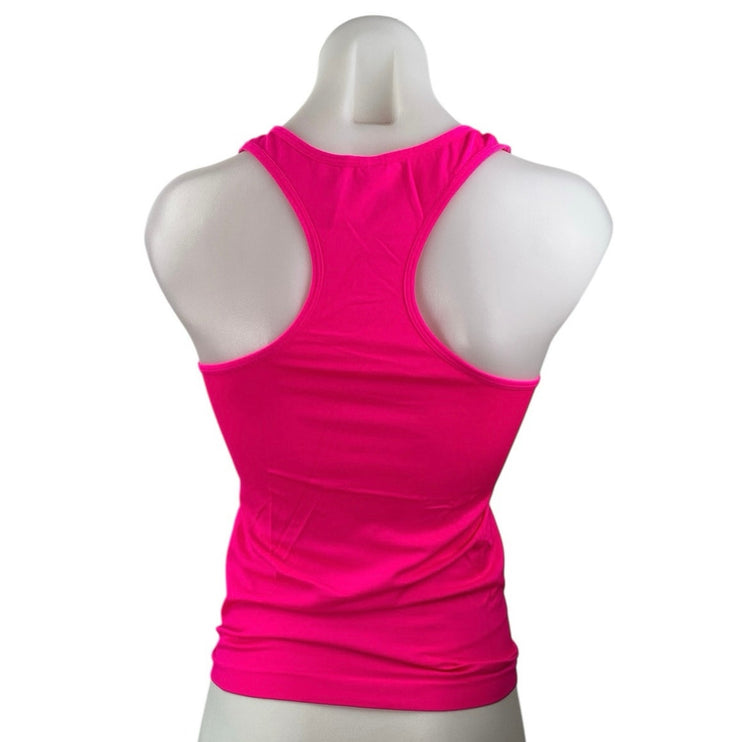 Sofra Women's Pink Sleeveless Racerback Activewear Sports Tank Top One Size