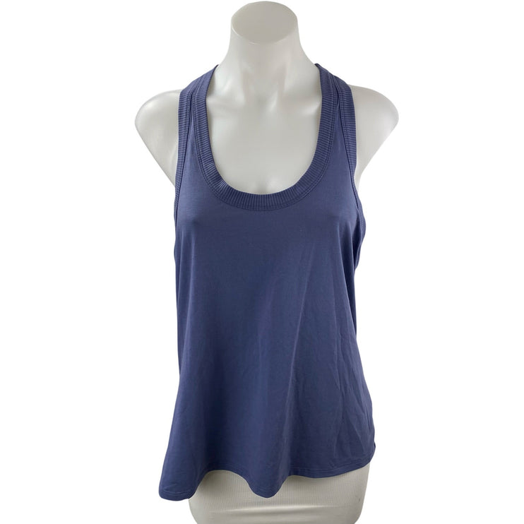 Athleta Women's Blue Sleeveless Scoop Neck Racerback Athletic Tank Top Size L