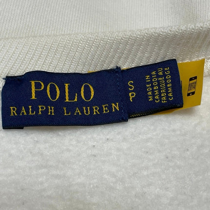 Polo Ralph Lauren Travel Cream Fleece Long Sleeves Patchwork Sweatshirt Top SP