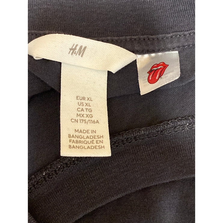 H&M The Rolling Stones Women's Rainbow Graphic Short Sleeve Tee T-Shirt Top XL