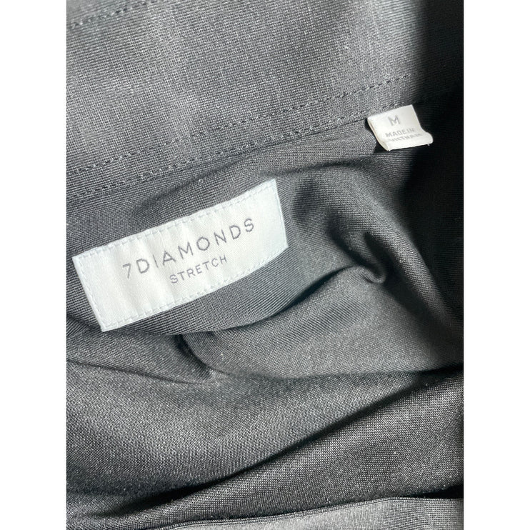 7 Diamonds Girona Men's Black Long Sleeve Textured Button Down Shirt Top Size M