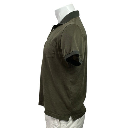 Indian Terrain Men's Green Short Sleeve Pocket Golf Casual Polo Shirt Top Size L