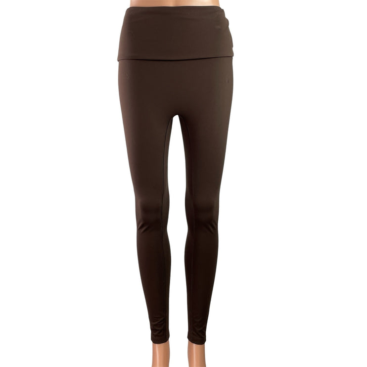 MP Womens Brown Mid Rise Skinny Activewear Workout Yoga Leggings Pants Size M