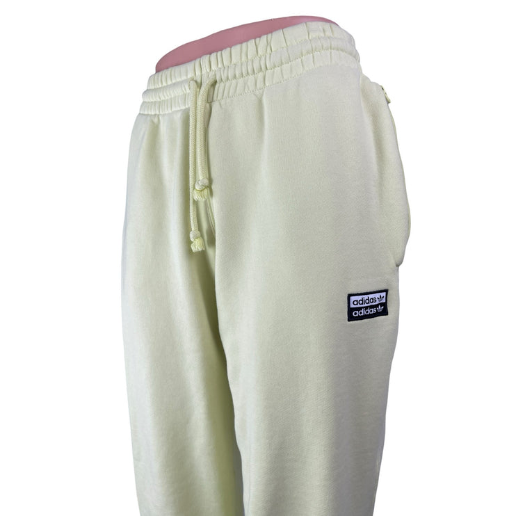 Adidas Women's Yellow Elastic High Waist Athletic Trousers Joggers Sweat Pants S