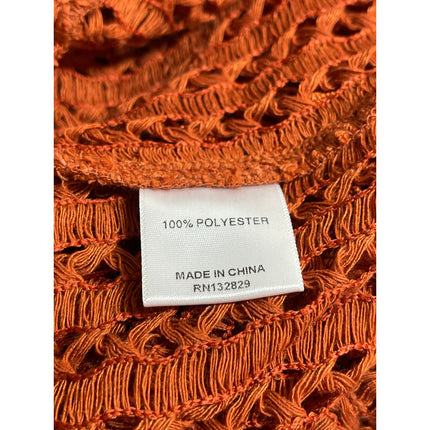 Camila Coelho Kira Women's Brown Sheer Crochet Summer Cover Up Trousers Pants S