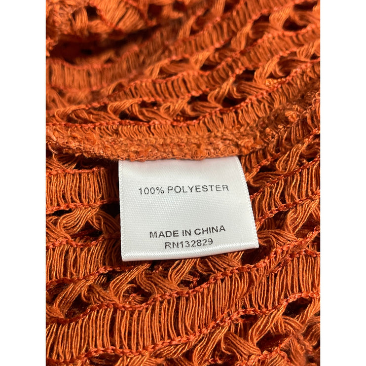 Camila Coelho Kira Women's Brown Sheer Crochet Summer Cover Up Trousers Pants S