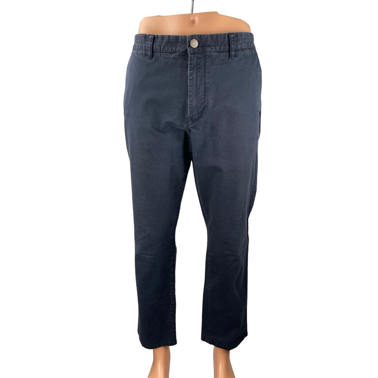 Bonobos Men's Navy Blue Tapered Straight Mid Rise Chino Denim Jeans Size 35