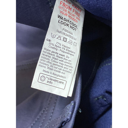 New Look Emilee Blue Coated Vegan Leather High Rise Skinny Jeggings Pants Sz 10