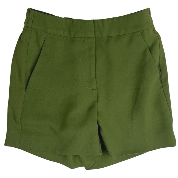 J.Crew Green High Waisted Stretch Pocket Elastic Waist Pull On Casual Shorts 00