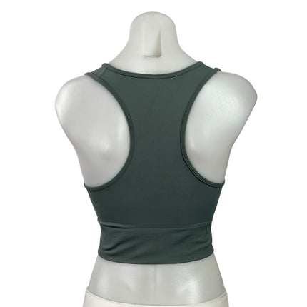 Gymshark Everyday Green Seamless Sleeveless Active Sports Bra Crop Tank Top Sz S