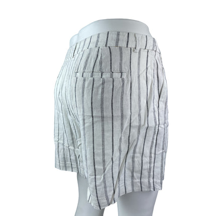 NEW Old Navy Taylor Womens White Linen Striped Lounge Wide Leg Bermuda Shorts XL