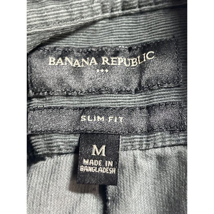 Banana Republic Men's Black Long Sleeve Slim Fit Button Down Shirt Top Size M