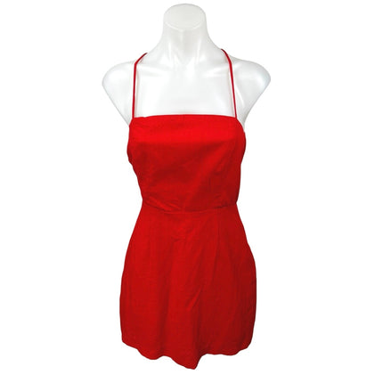 Princess Polly Red Strappy Sleeveless Cami Camisole Tank Fit & Flare Dress 4