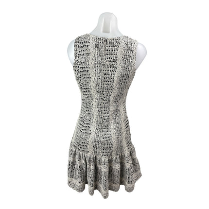 NEW Ivanka Trump Crocodile Print Ruffle Sleeveless Mini Flounce A-Line Dress 2
