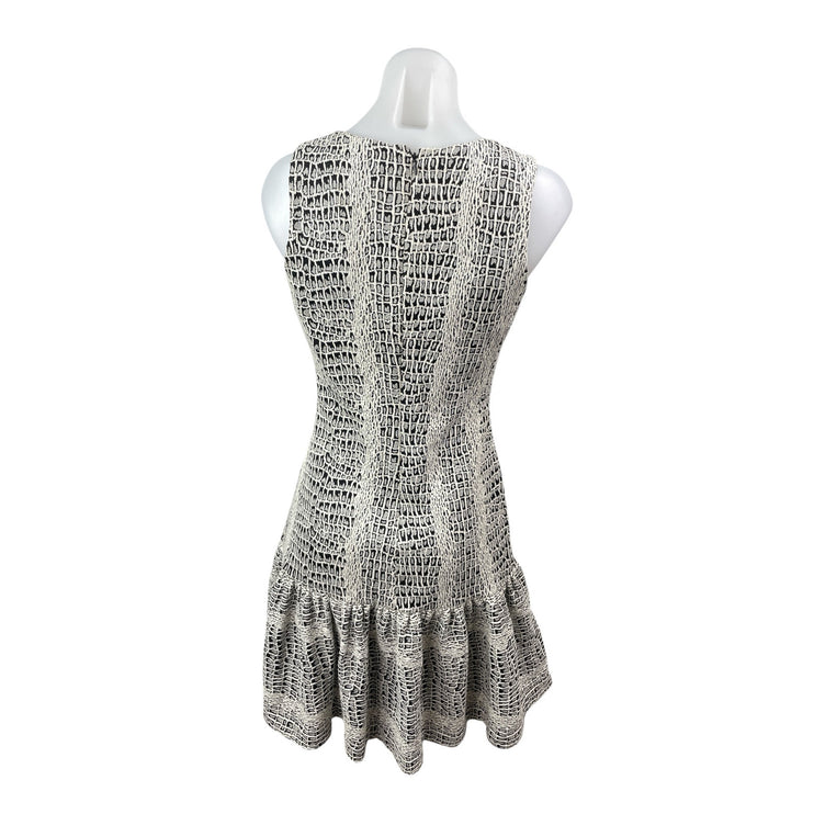 NEW Ivanka Trump Crocodile Print Ruffle Sleeveless Mini Flounce A-Line Dress 2