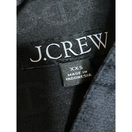 J.Crew Women's Black Loop Collared Long Sleeve Button Down Shirt Blouse Top Sz M