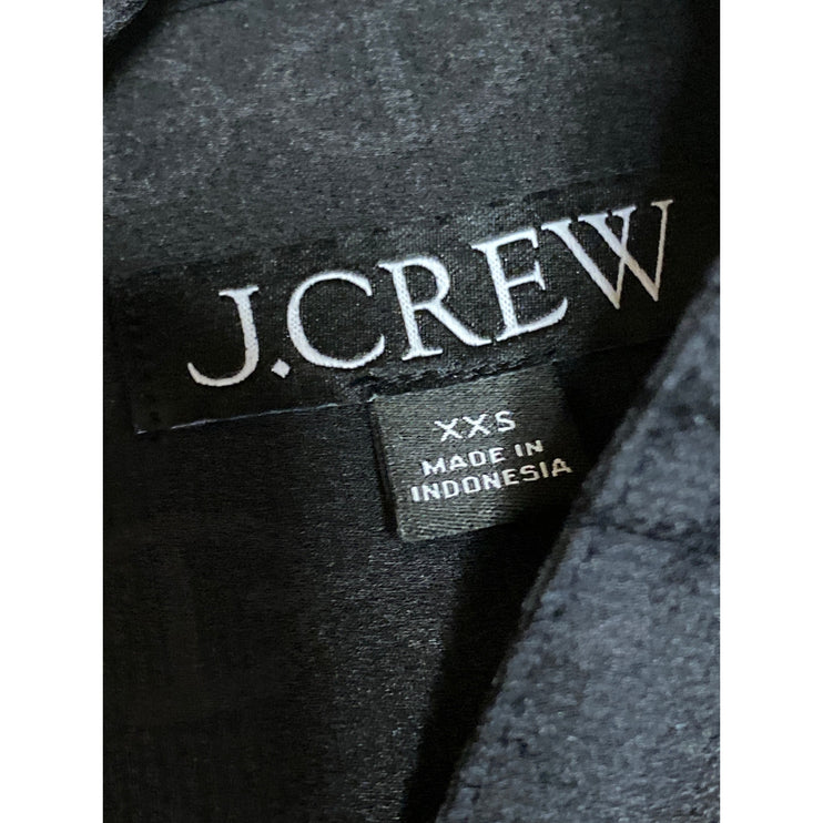 J.Crew Women's Black Loop Collared Long Sleeve Button Down Shirt Blouse Top Sz M