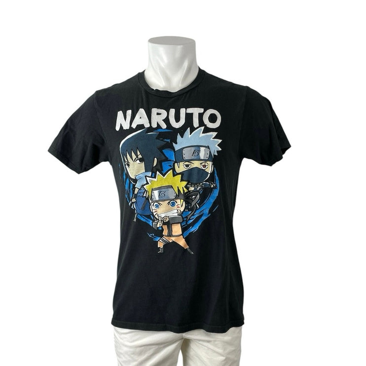 Naruto Shippuden Ripple Junction Men's Black Anime Crew T Shirt Tee Top Size M